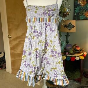 Fire Los Angeles Purple Floral Midi Dress